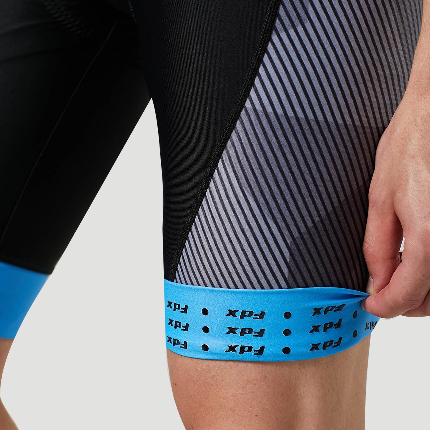 Fdx Splinter Blue Men's Padded Summer Cycling Bib Shorts