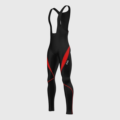 Fdx Viper Men's red Thermal Padded Cycling Bib Tights