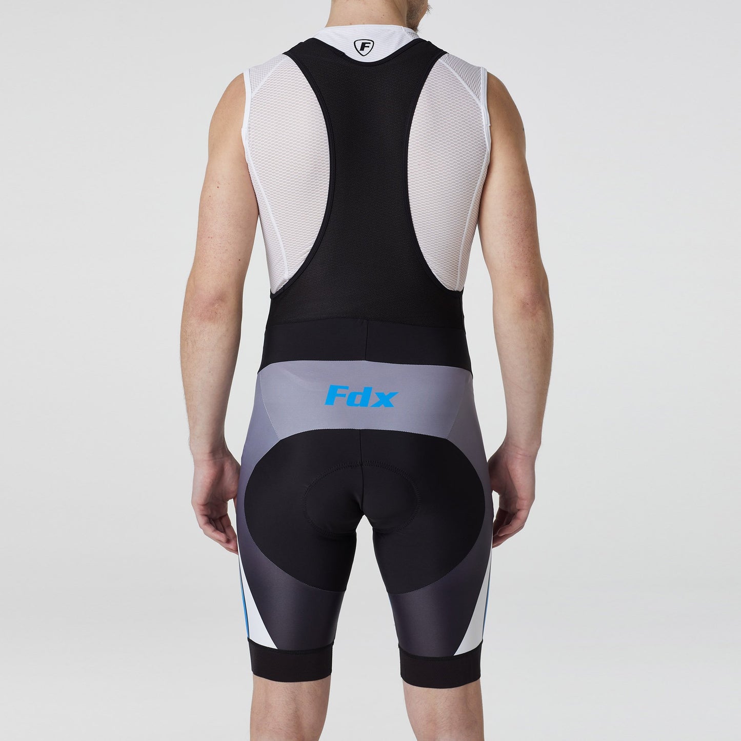 Fdx Signature Blue Men's Padded Summer Cycling Bib Shorts