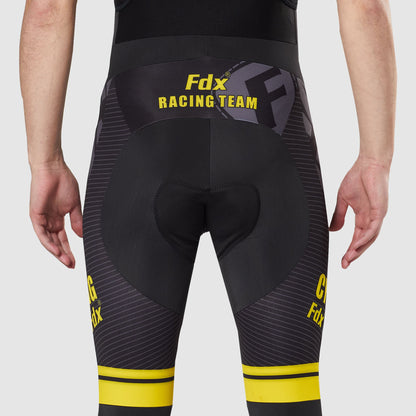 Fdx Core Men's Yellow Thermal Padded Cycling Bib Tights