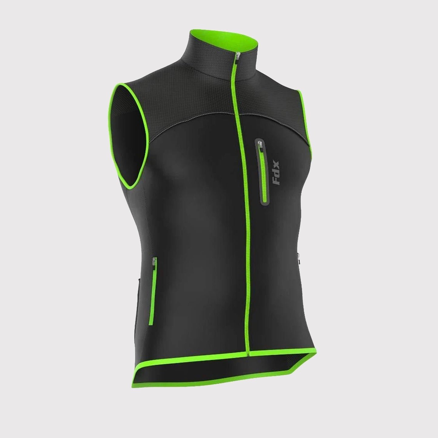 Fdx Stunt Green Men's Softshell Windproof Cycling Gilet