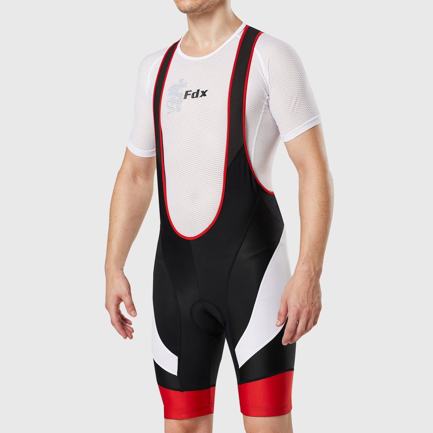 Fdx Windsor Red Men's Padded Summer Cycling Bib Shorts