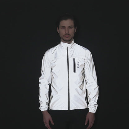 Fdx 360° Black Reflective Waterproof Cycling Jacket