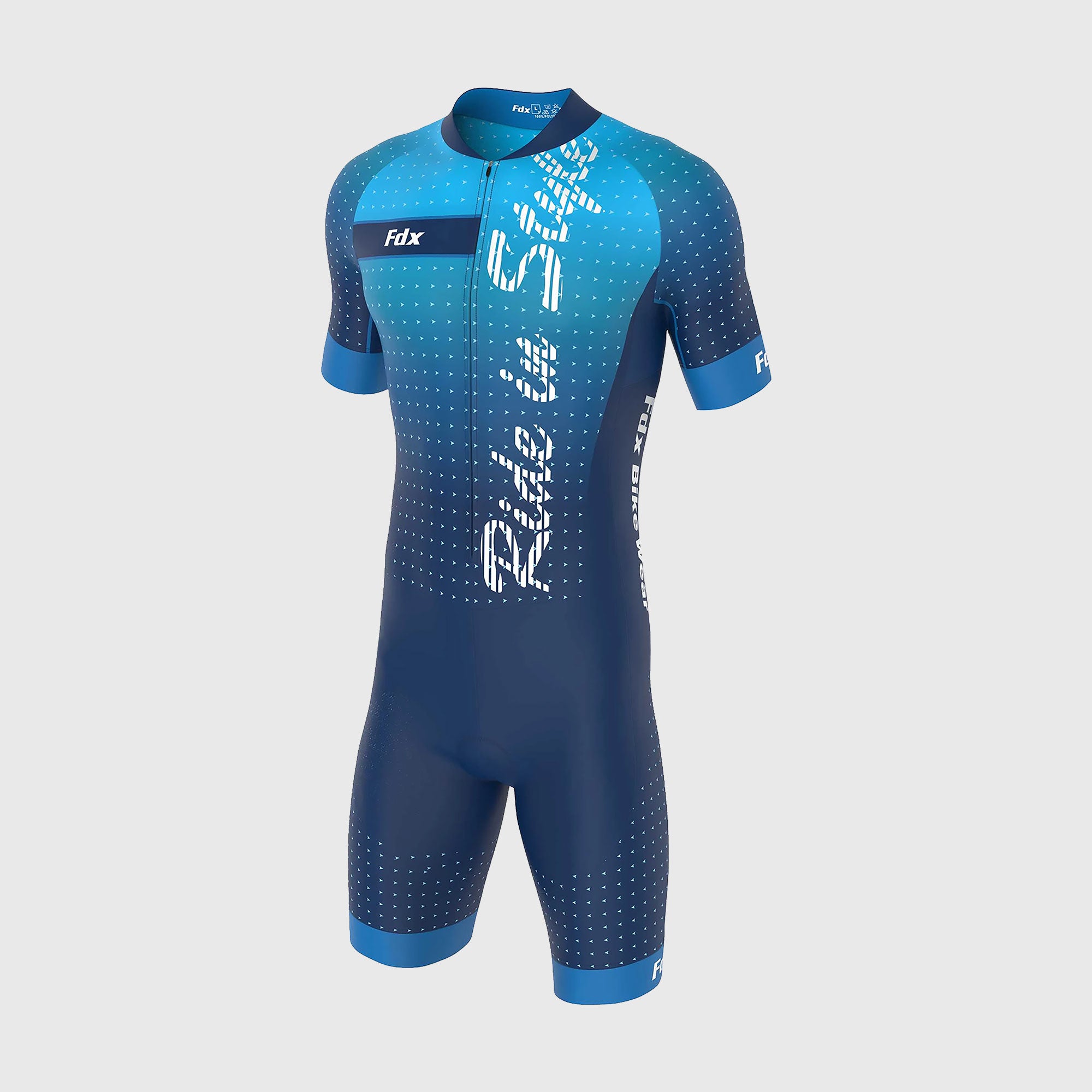 Fdx Aero Blue Men's Padded Triathlon / Skin Suit