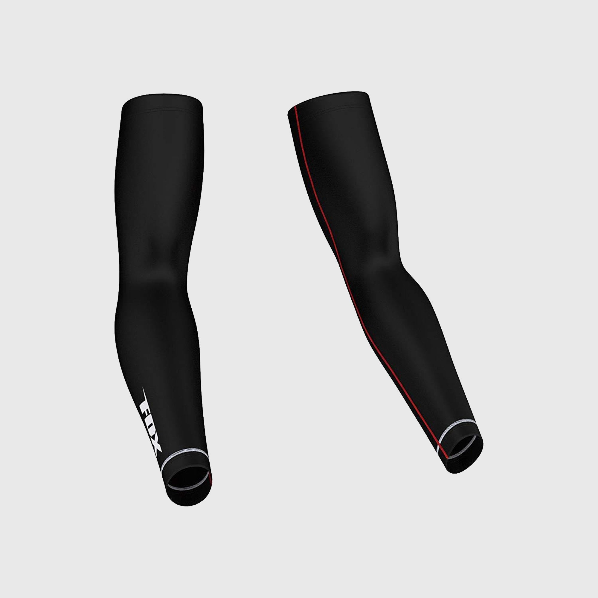 Fdx R5 Black Cycling Arm Warmers - Compression Arm Sleeves