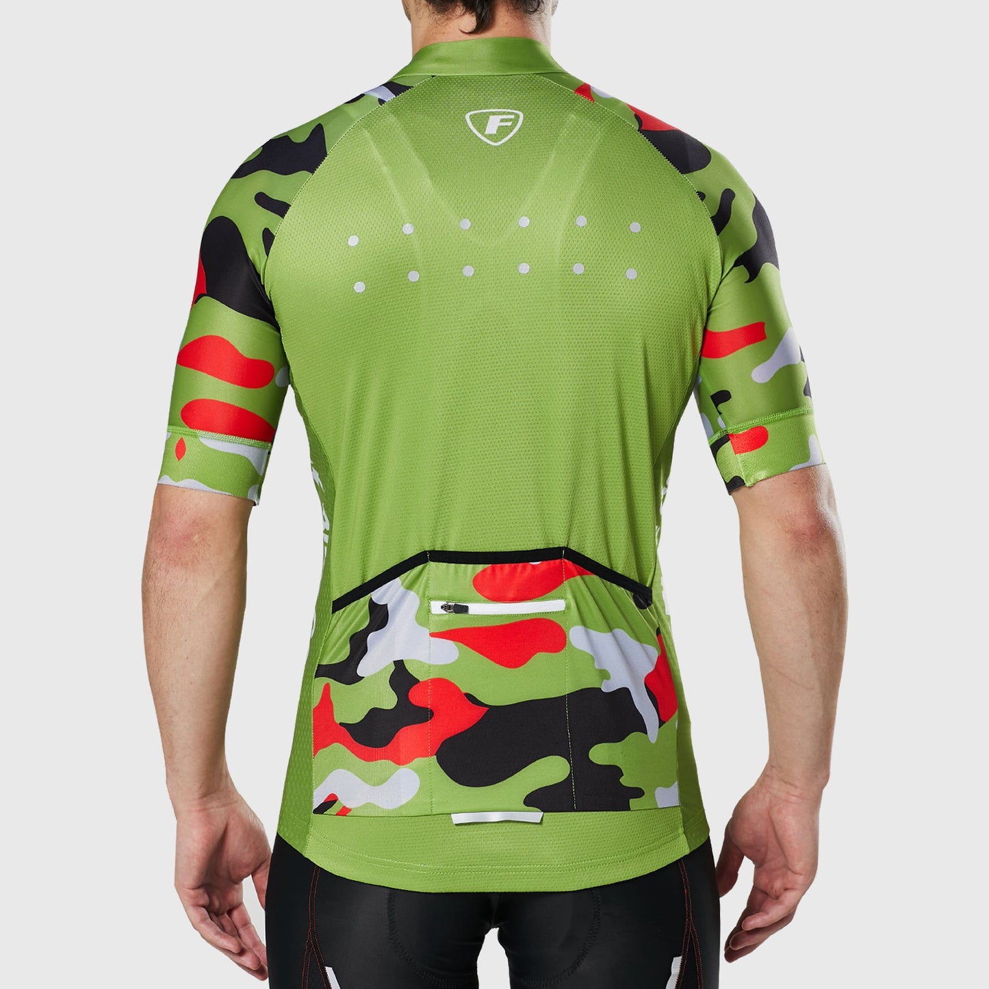 Fdx Camouflage Green Men's Short Sleeve Summer Cycling Jersey