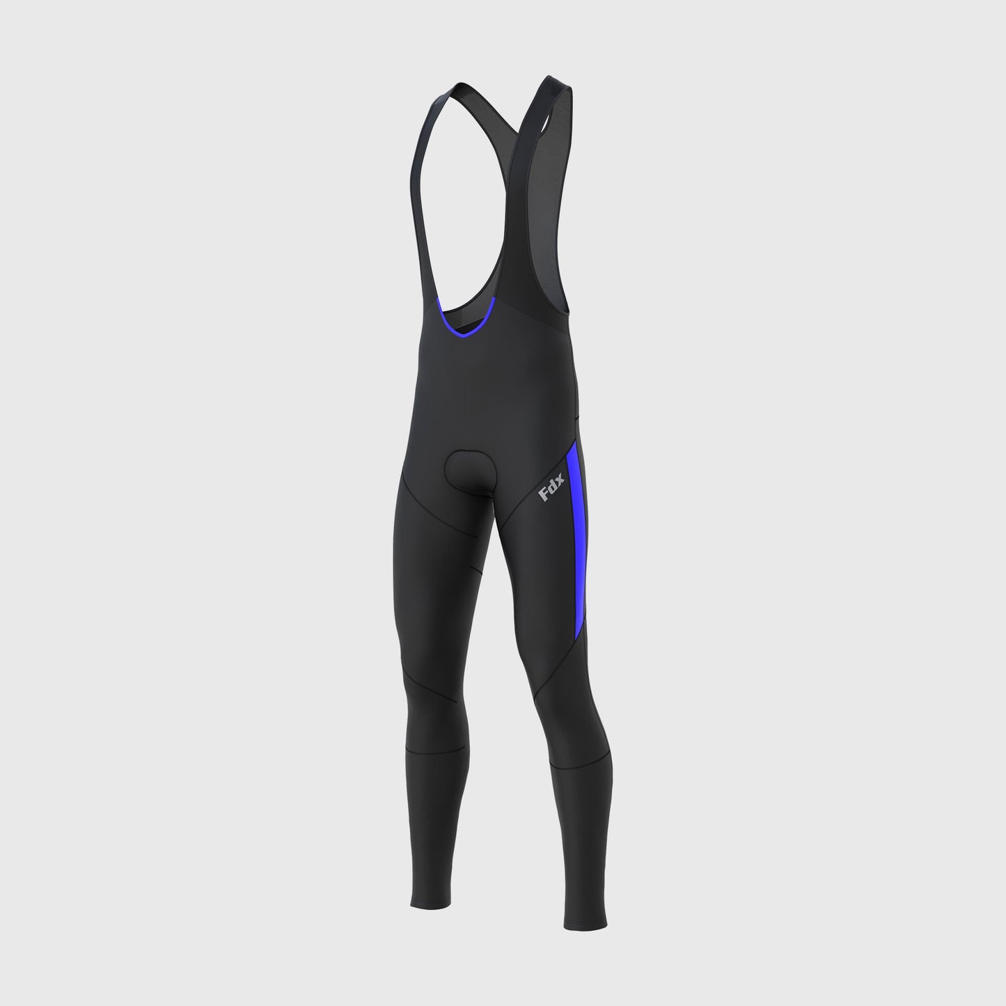 Fdx Arch Men's Blue Thermal Padded Cycling Cargo Bib Tights