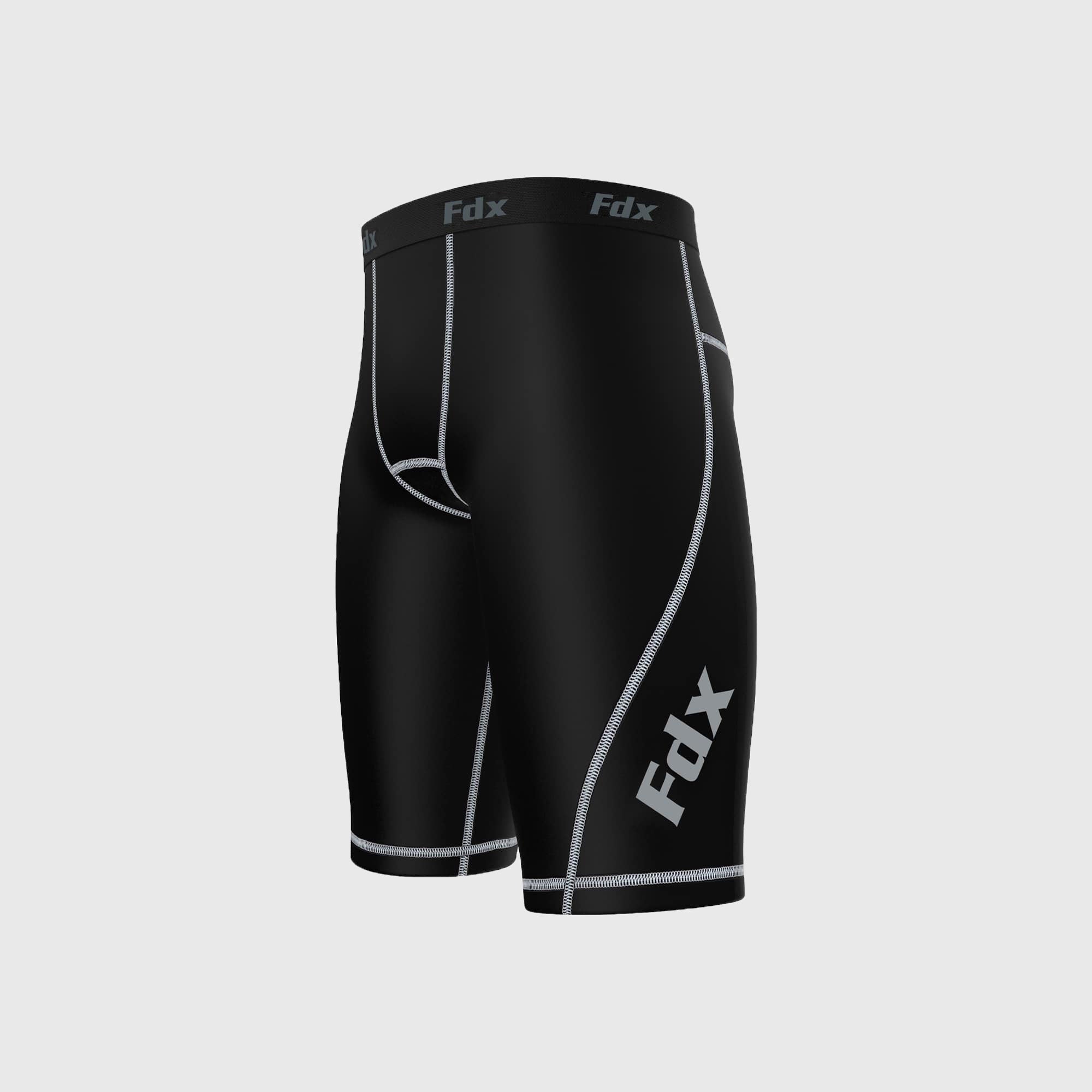 Fdx Men's Black Compression Shorts Skin Tight Gym Pants