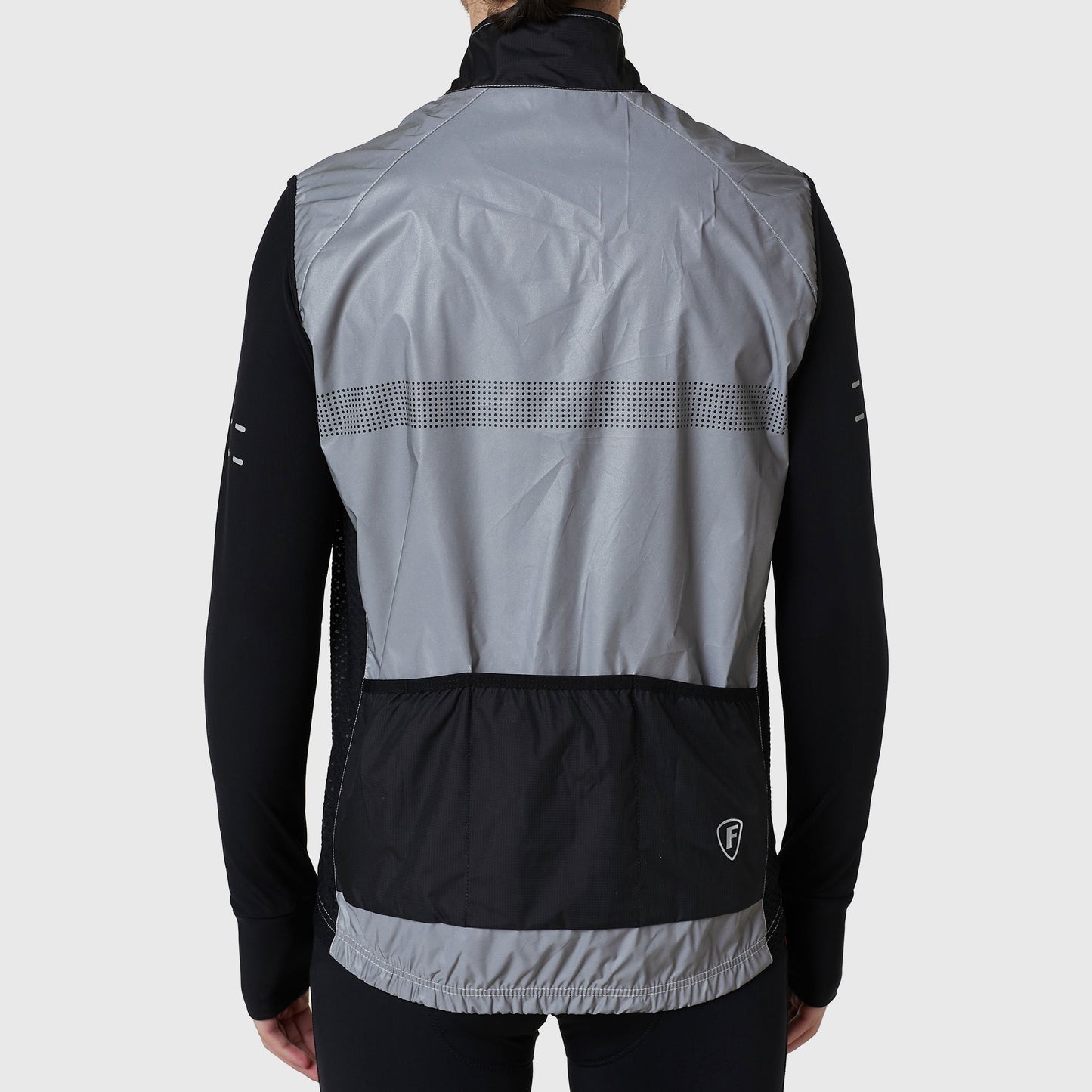 Fdx 360 Hi-Vis Reflective Grey Men's Gilet for Cycling & Running