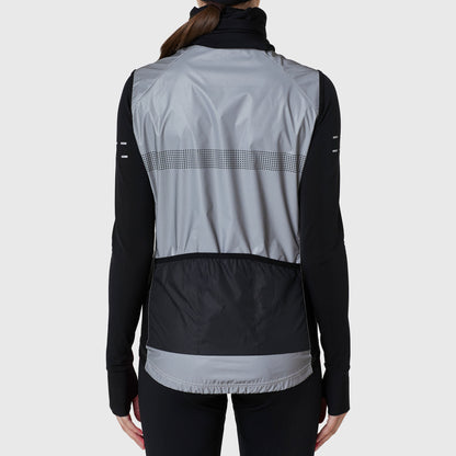 Fdx 360 Hi-Vis Reflective Grey Women's Gilet for Cycling & Running