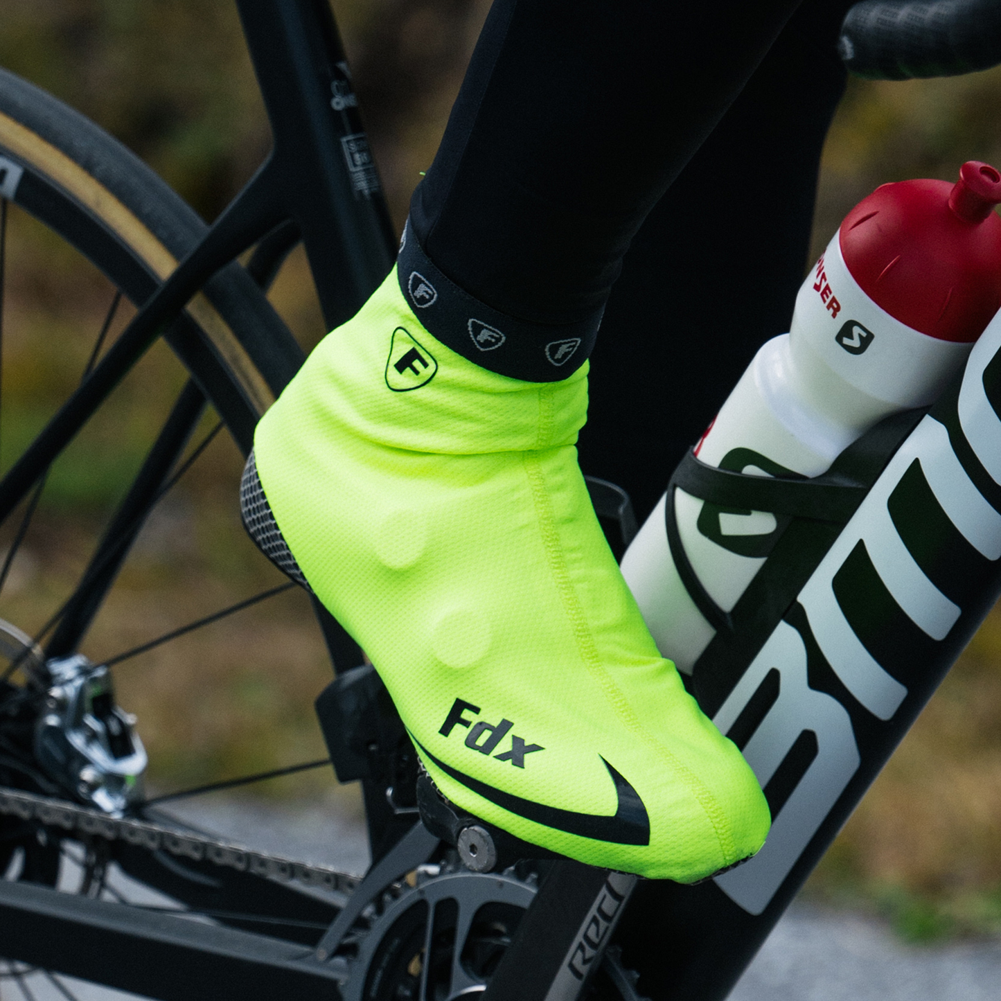 Fdx SC2 Fluorescent Yellow Cycling Shoe Covers