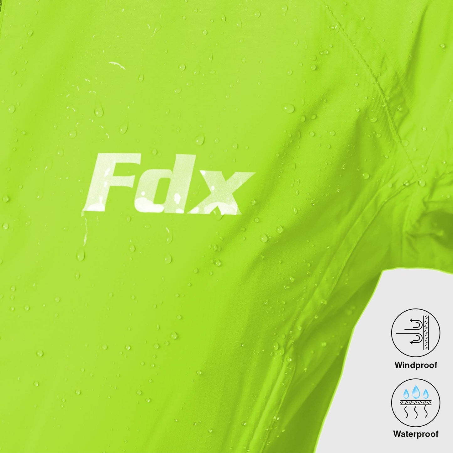 Fdx Defray Yellow Men's Waterproof Cycling Jacket