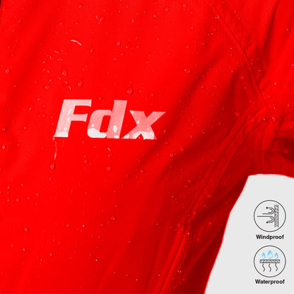 Fdx Defray Red Men's Waterproof Cycling Jacket