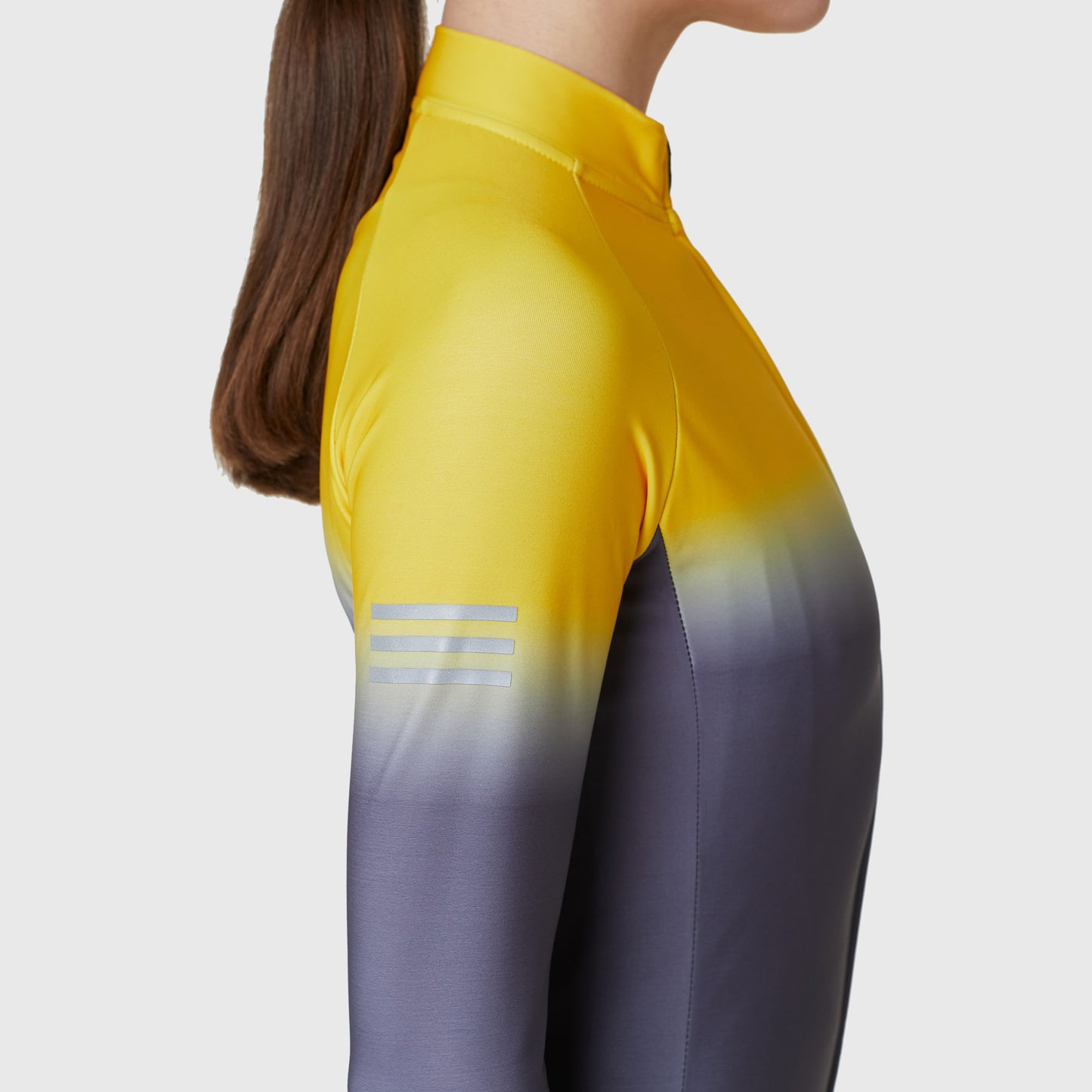 Fdx Duo Women's Yellow / Grey Long Sleeve Winter Cycling Jersey