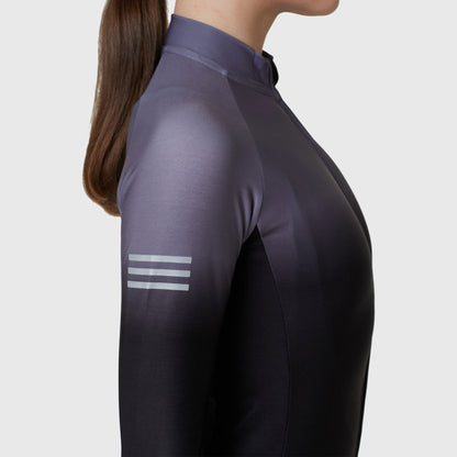 Fdx Duo Women's Grey / Black Long Sleeve Winter Cycling Jersey