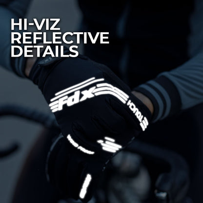 Fdx Subzero Black Full Finger Winter Cycling Gloves