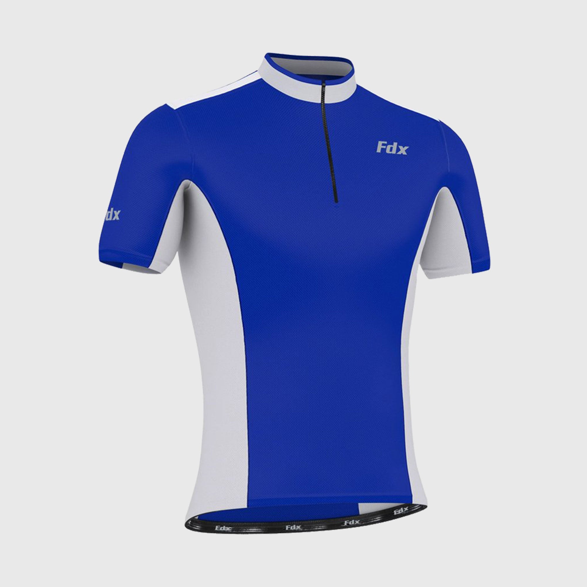 Fdx Vertex Blue Men's Short Sleeve Summer Cycling Jersey