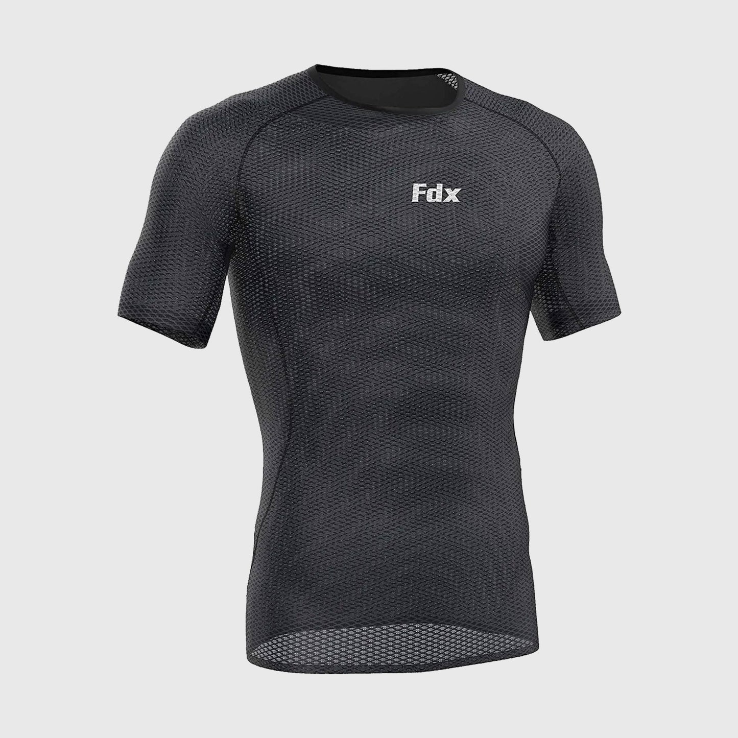 Fdx Aeroform Black Men's Short Sleeve Mesh Summer Cycling Top