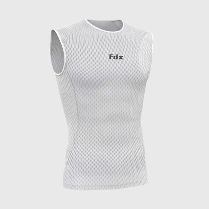 Fdx Aeroform White Men's Sleeveless Mesh Summer Cycling Top