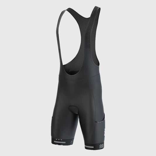 Fdx All Day Black Men's Gel Padded Summer Cycling Cargo Bib Shorts