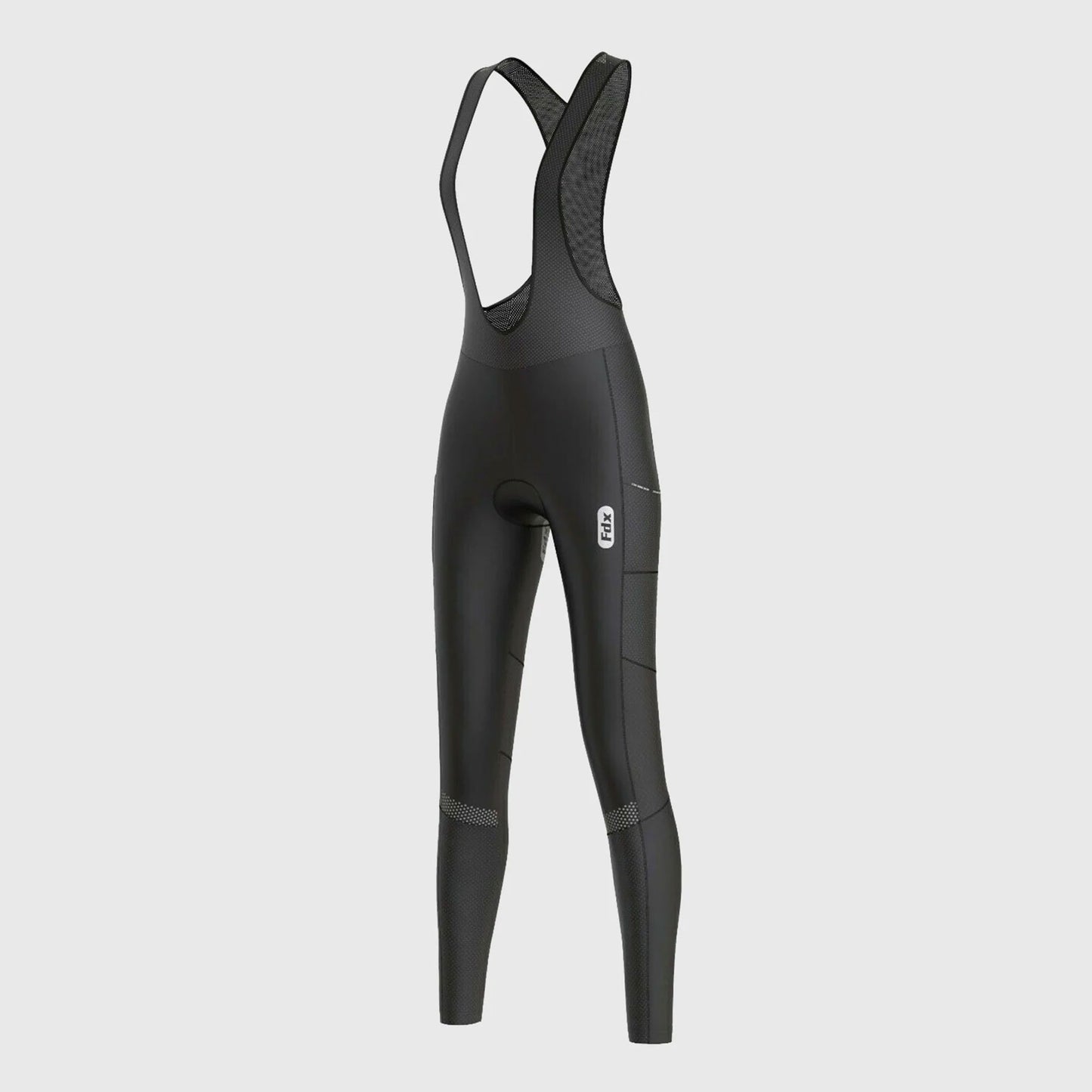 Fdx All Day Black Women's Thermal Padded Winter Cargo Bib Tights