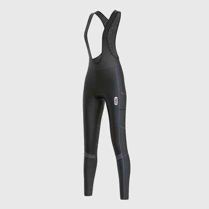 Fdx All Day Blue Women's Thermal Padded Winter Cargo Bib Tights