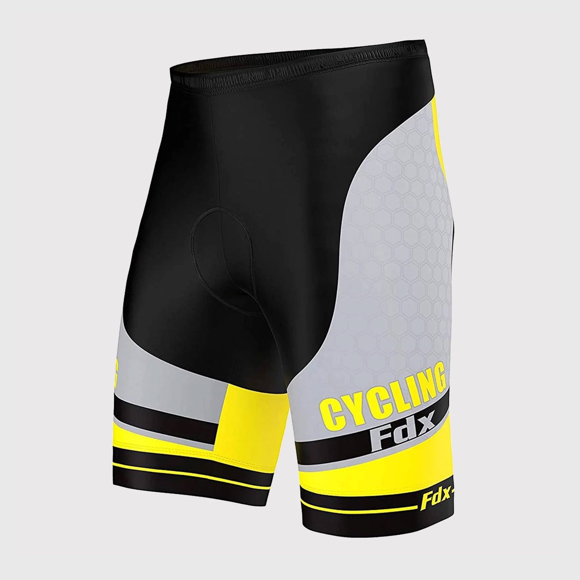 Fdx Apex Yellow Men's Gel Padded Summer Cycling Shorts