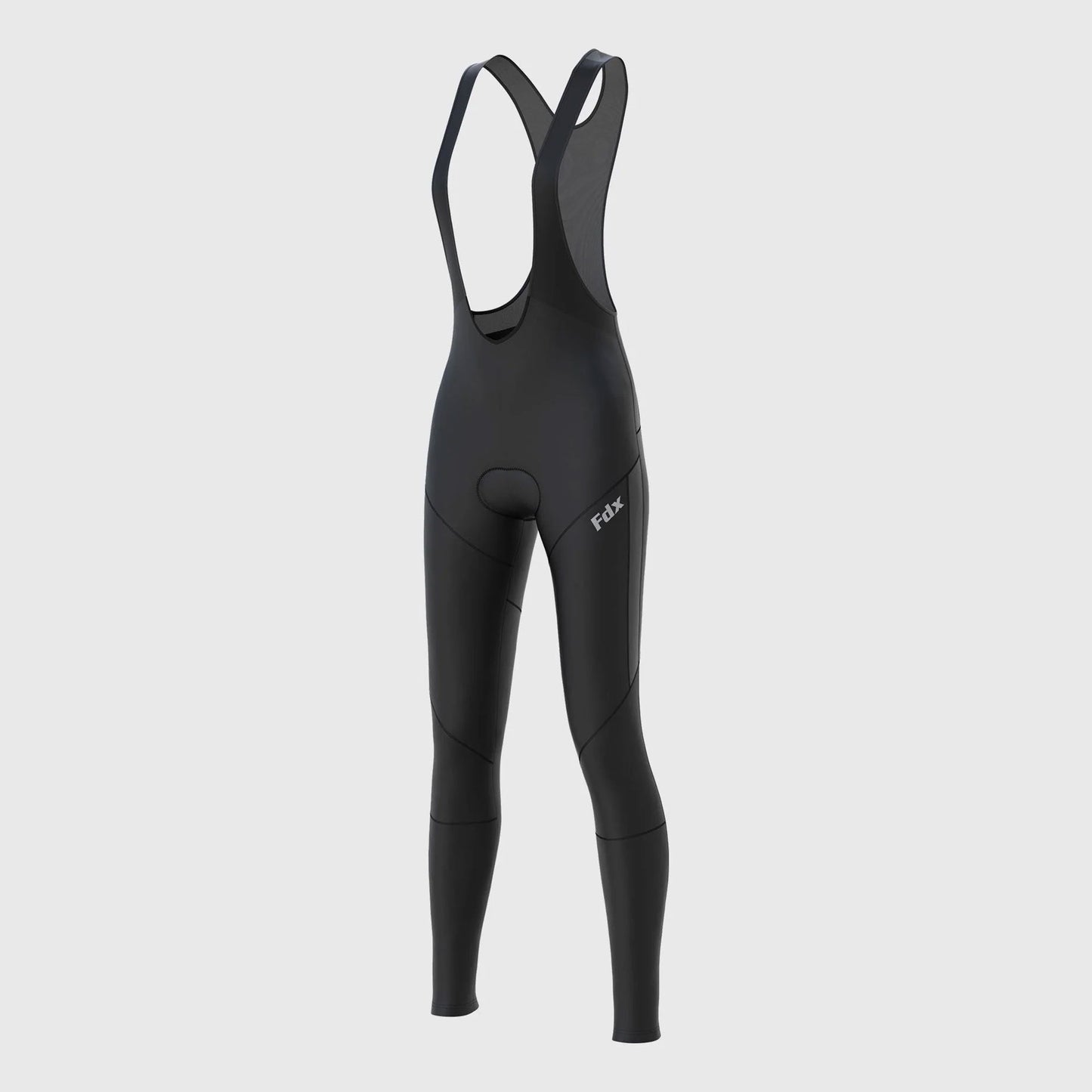 Fdx Arch Women's Black Thermal Padded Cycling Cargo Bib Tights