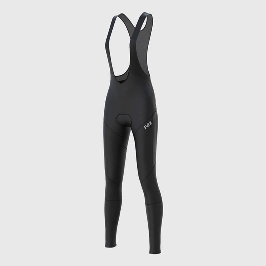 Fdx Arch Women's Black Thermal Padded Cycling Cargo Bib Tights