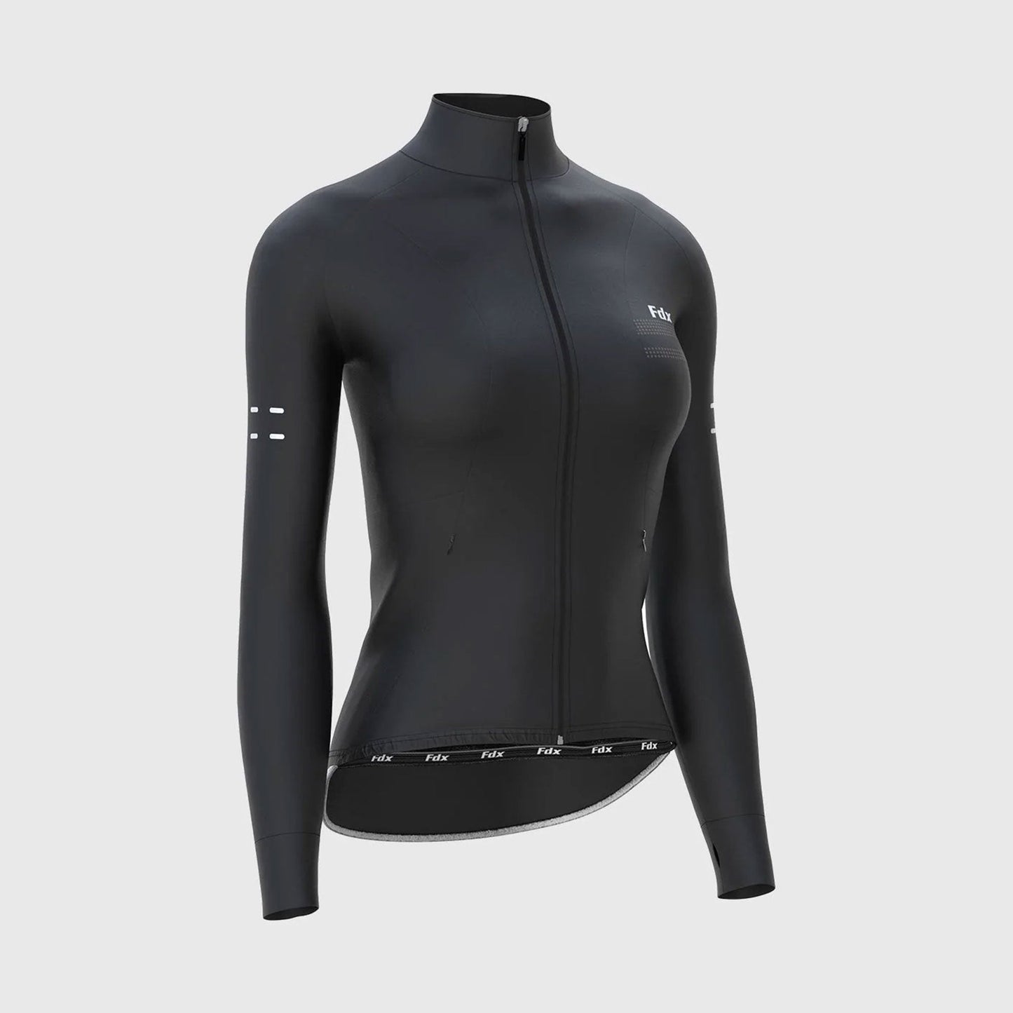 Fdx Arch Women's Black Thermal Roubaix Long Sleeve Cycling Jersey