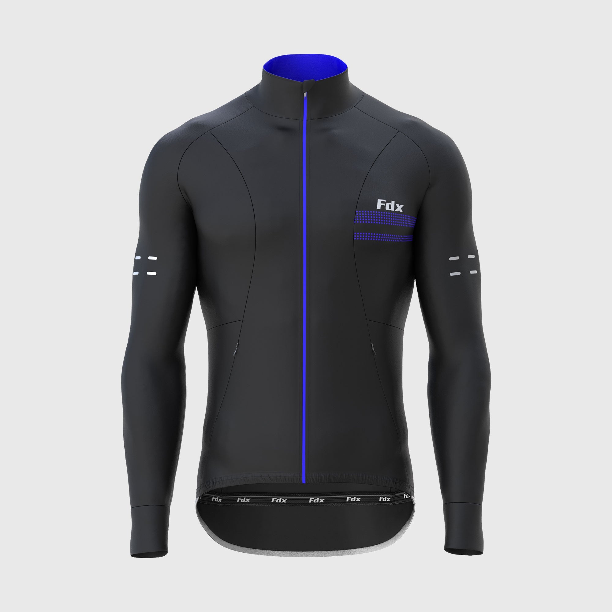 Fdx Arch Men's Blue Thermal Long Sleeve Cycling Jersey