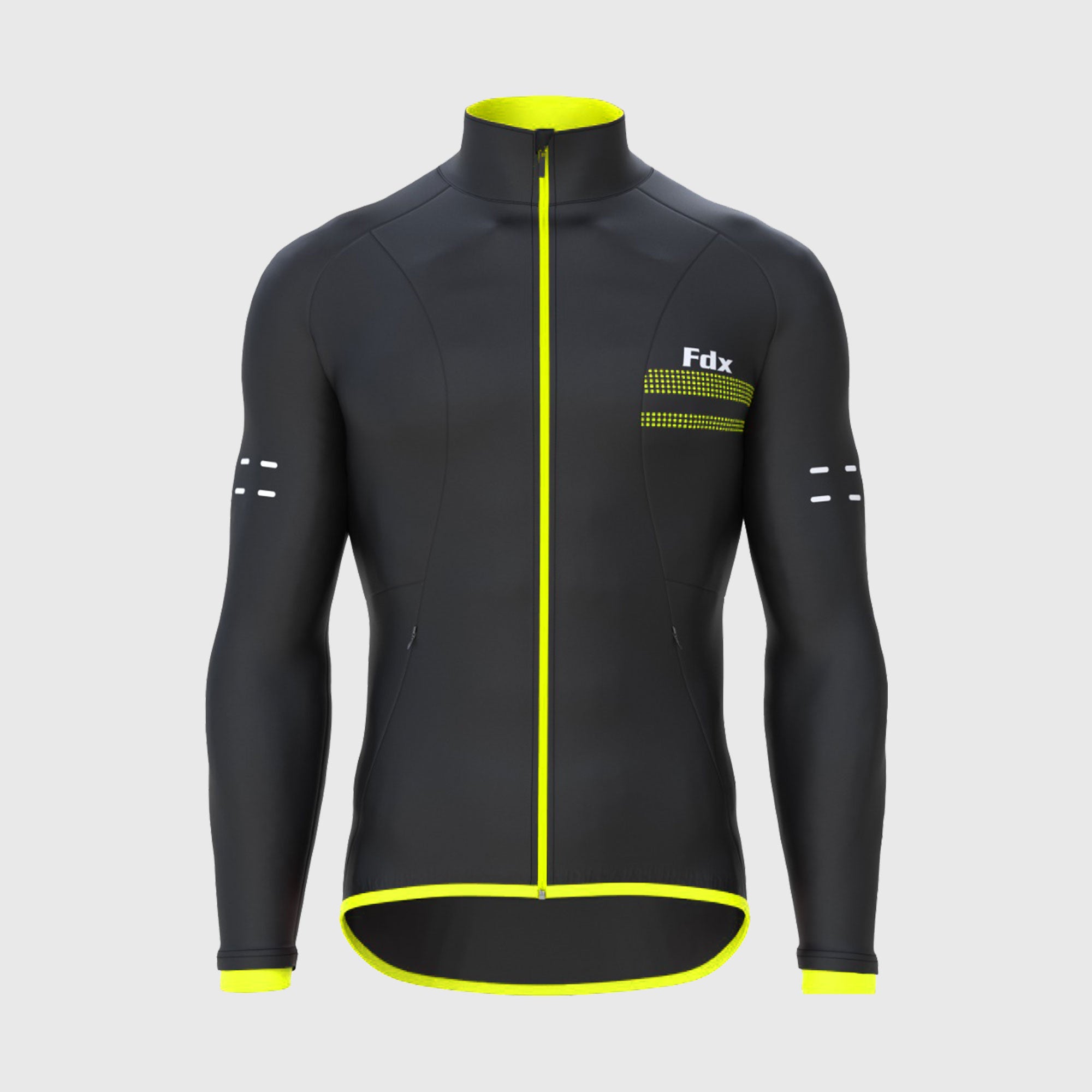 Fdx Arch Men's Fluorescent Yellow Windproof & Water Resistant Cycling Jacket