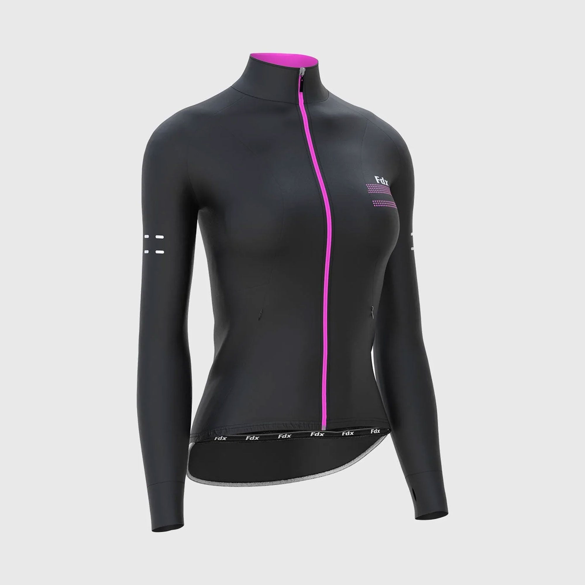 Fdx Arch Women's Pink Thermal Roubaix Long Sleeve Cycling Jersey
