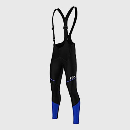 Fdx Azure Men's Blue Thermal Padded Cycling Bib Tights