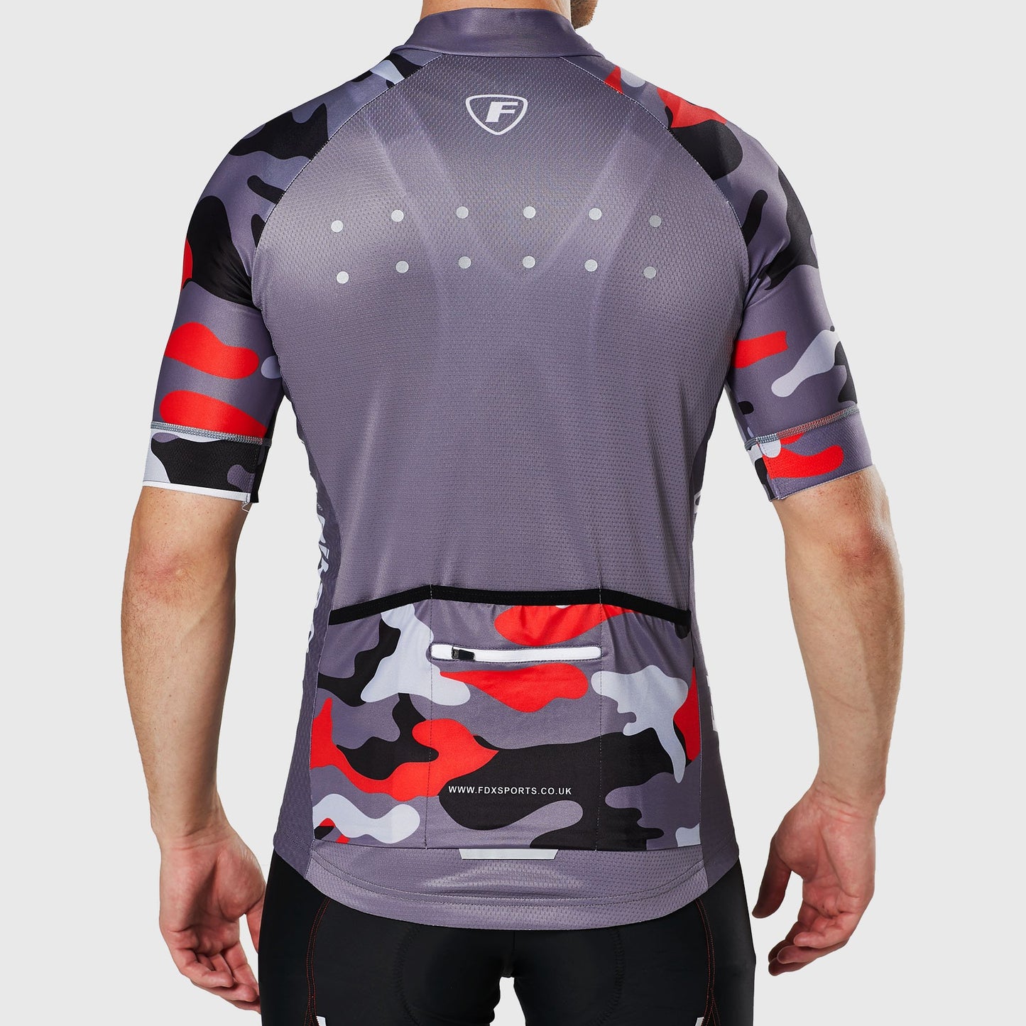 Fdx Camouflage Grey Men's Short Sleeve Summer Cycling Jersey