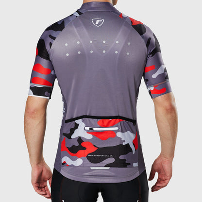 Fdx Camouflage Grey Men's Short Sleeve Summer Cycling Jersey