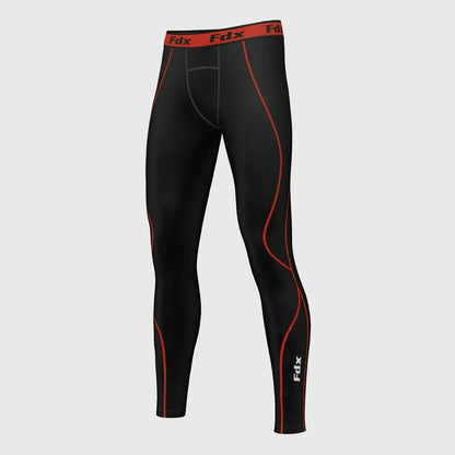 Fdx Blitz Red Men's Compression Base Layer Tights