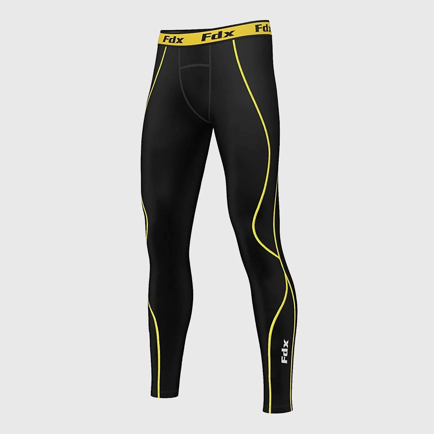 Fdx Blitz Yellow Men's Compression Base Layer Tights