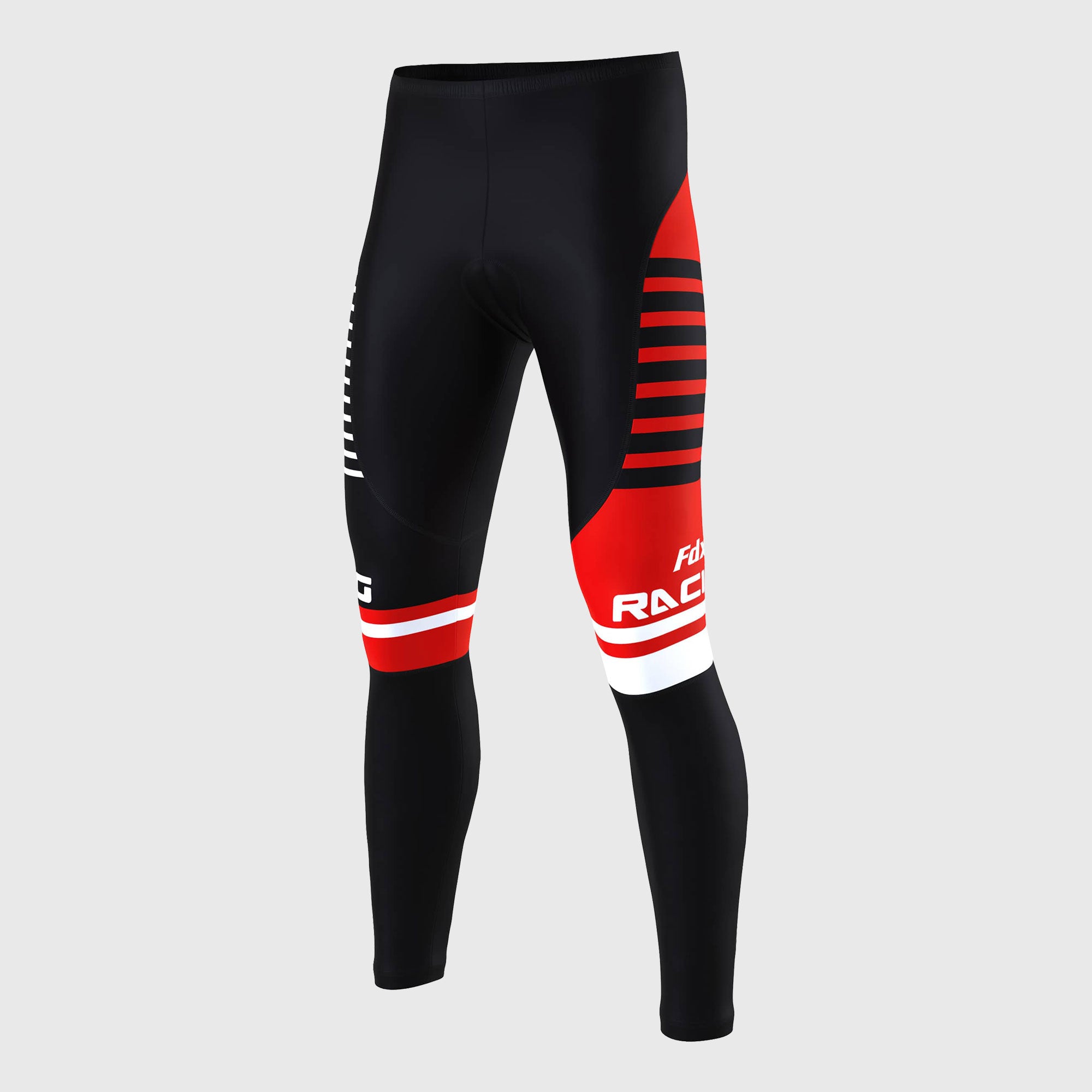 Fdx Blaze Men's Red Thermal Padded Cycling Tights