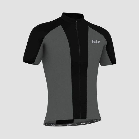 Fdx Brisk Grey Men's Short Sleeve Summer Cycling Jersey