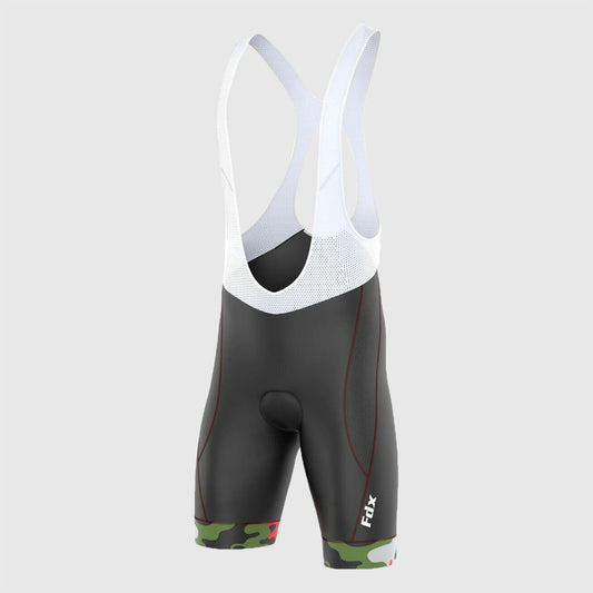 Fdx Camouflage Green Men's Padded Summer Cycling Bib Shorts