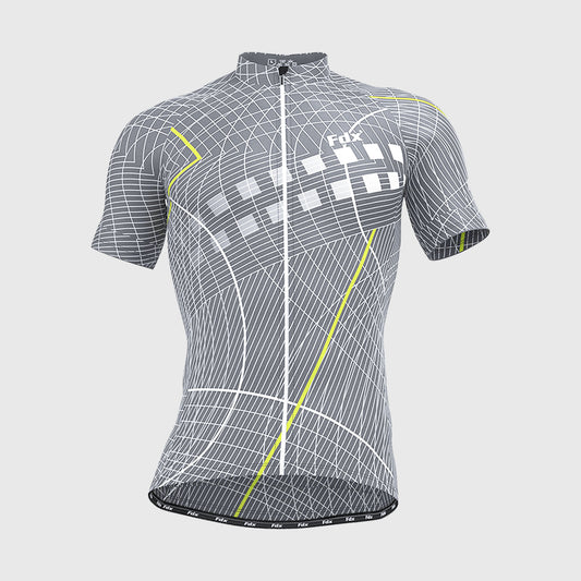 Fdx Classic II Grey Men's Short Sleeve Summer Cycling Jersey