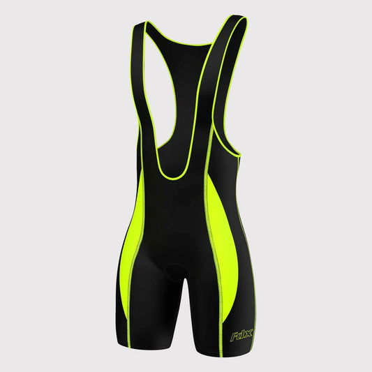 Fdx Competition Yellow Men's  Padded Bib Shorts