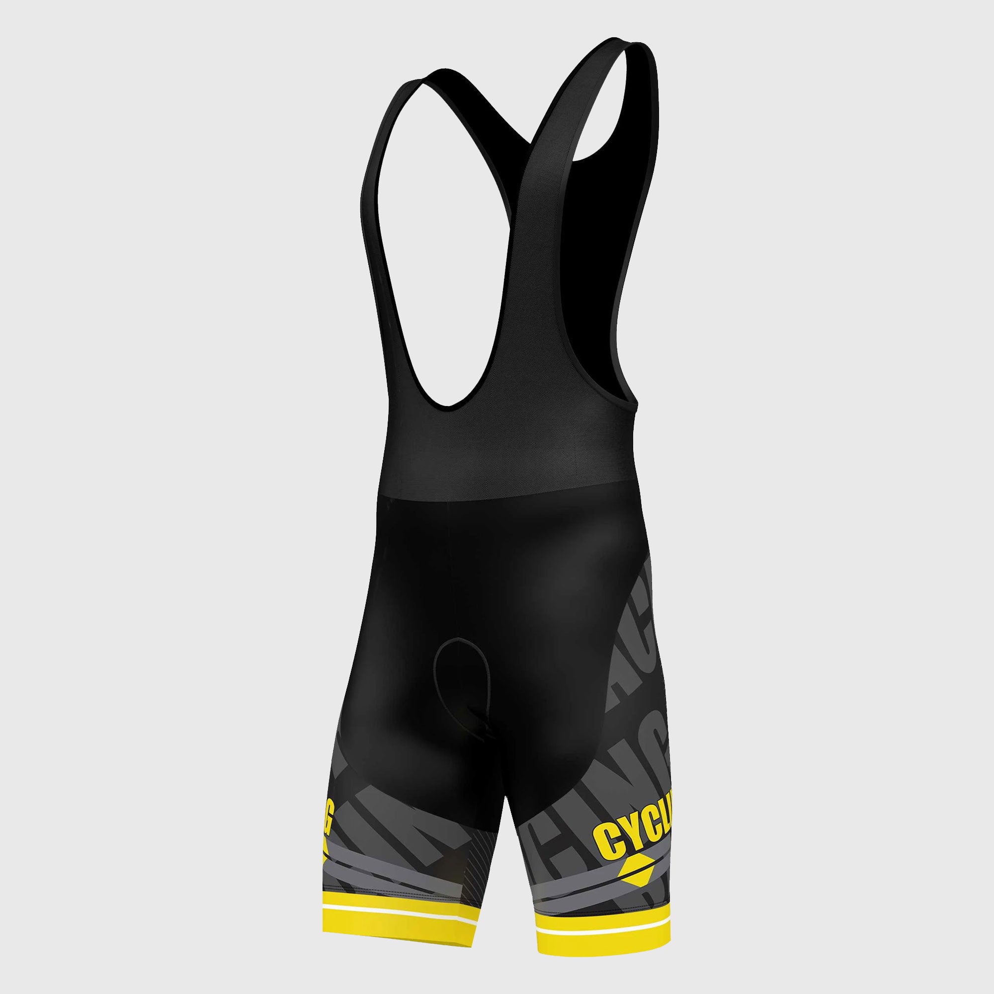 Fdx Core Yellow Men's Padded Summer Cycling Bib Shorts