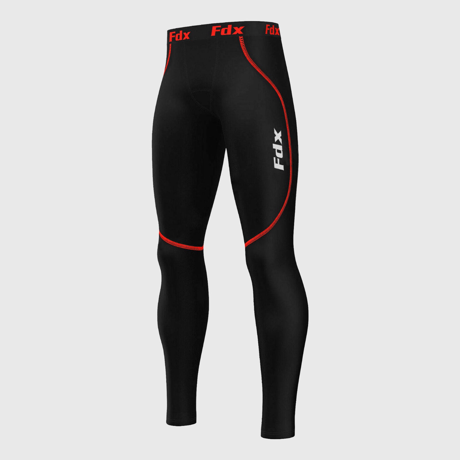 Fdx Blitz Men's All Weather Compression Tights Grey, Blue, Red & Yellow