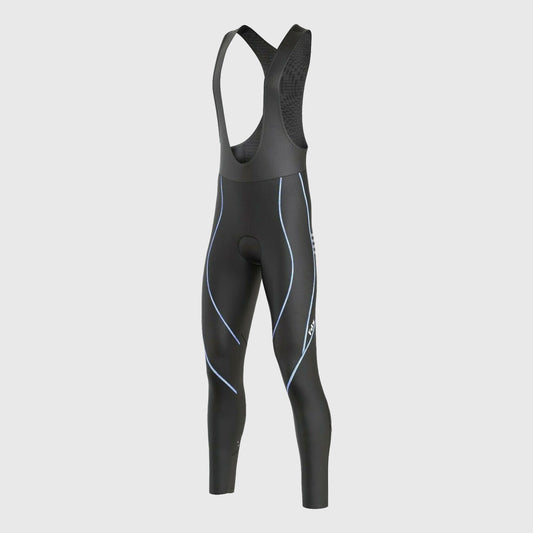 Fdx Divine Men's Blue Thermal Padded Cycling Bib Tights