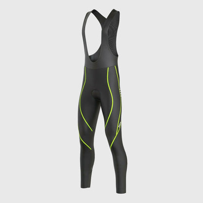 Fdx Divine Fluorescent Yellow Women's Thermal Padded Winter Bib Tights