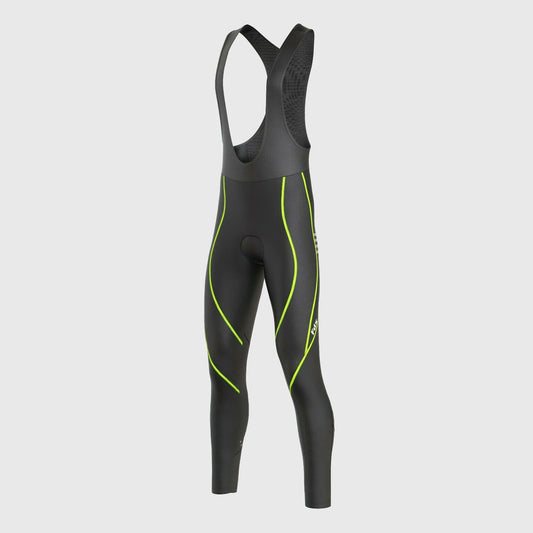 Fdx Divine Fluorescent Yellow Women's Thermal Padded Winter Bib Tights