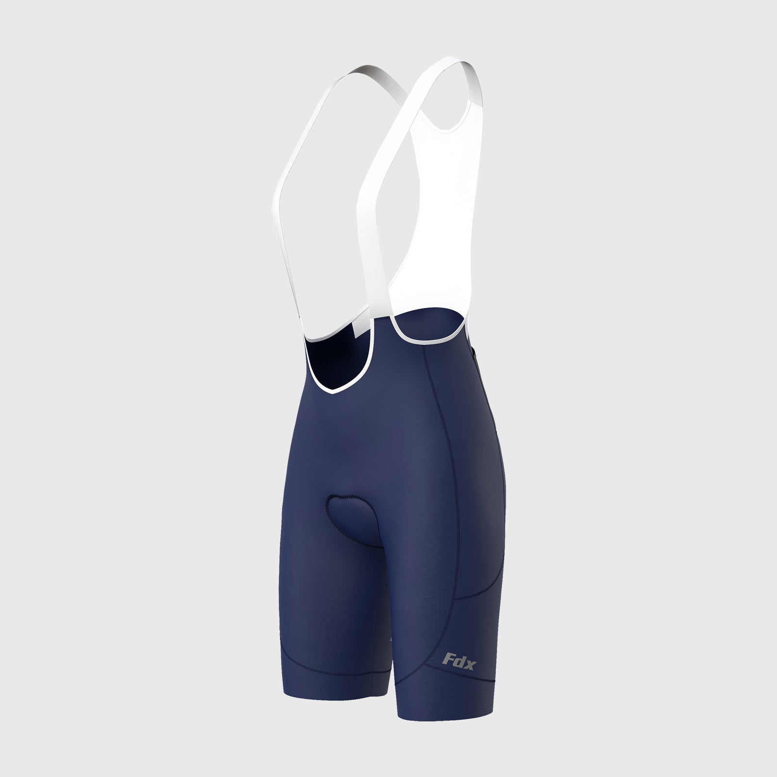 Fdx Duo Blue Women's Padded Summer Cycling Cargo Bib Shorts
