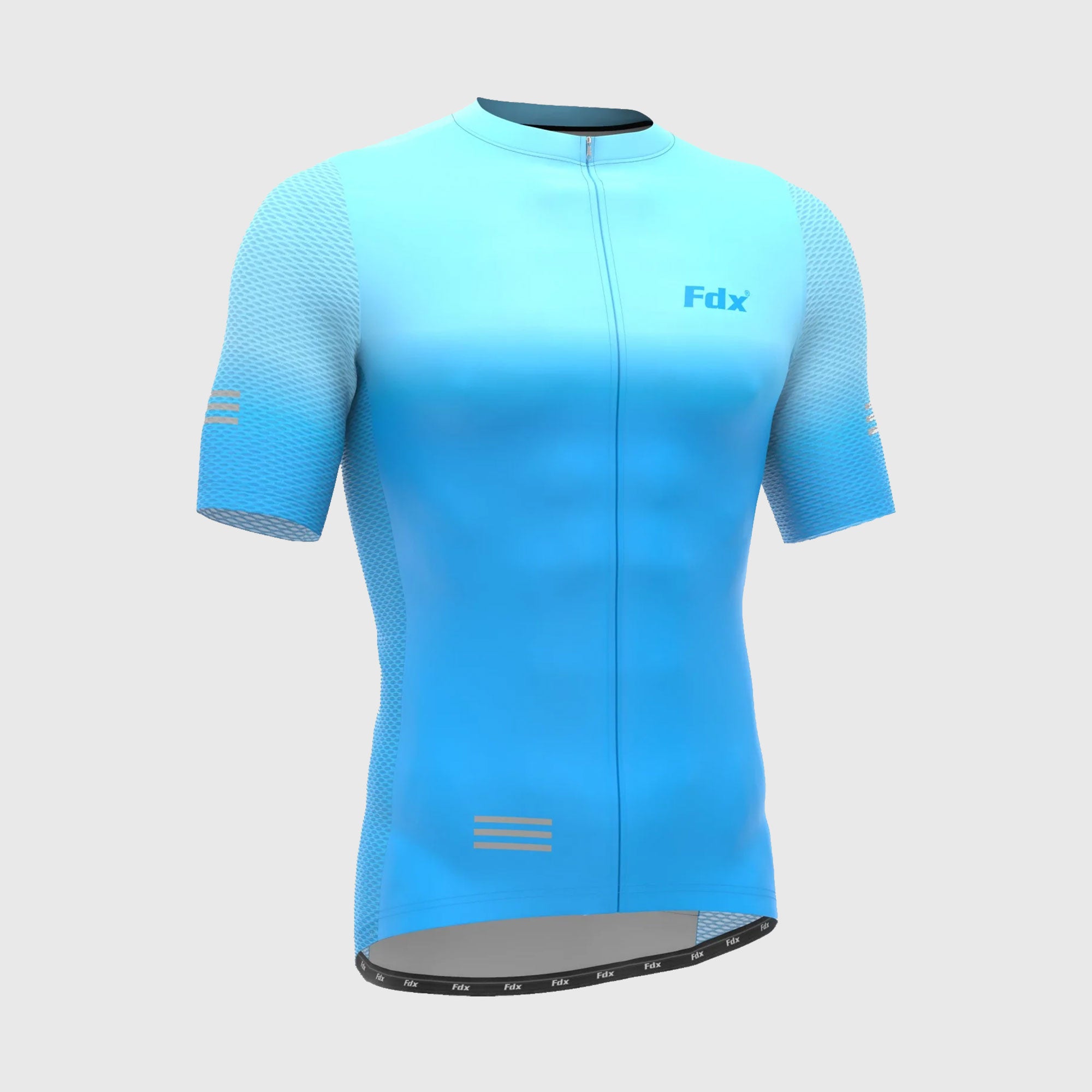 Fdx Duo Blue Men's Short Sleeve Summer Cycling Jersey